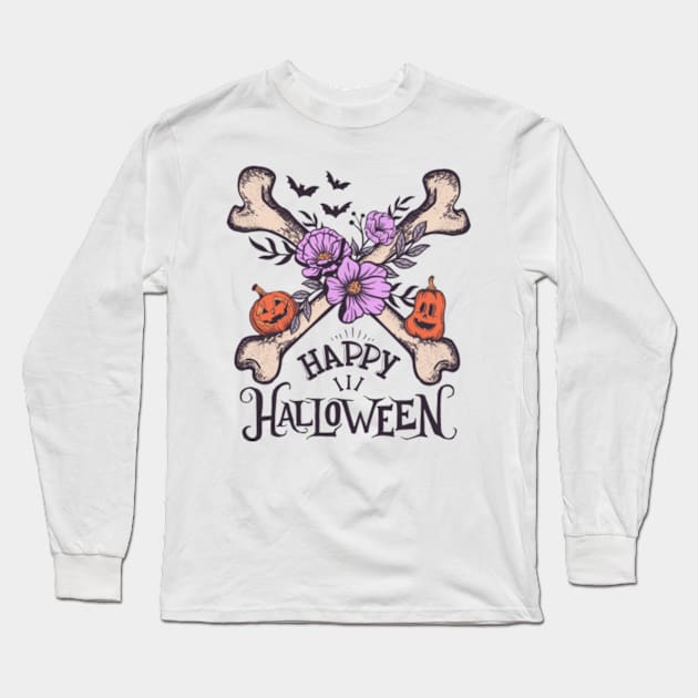 Happy Halloween - Festive Spooky Tee" Long Sleeve T-Shirt by JasonShirt